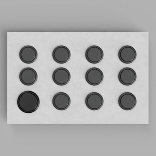 OneFRAME TE A set (24mm x11、30mm x1)アケコン用ボタンセット ブラック