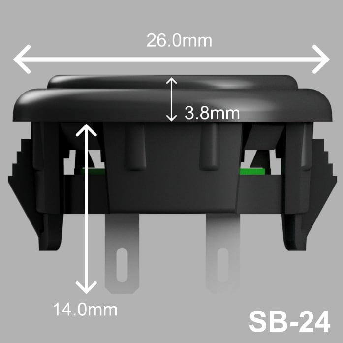 OneFRAME TE SB-24 24mm アケコン用ボタン ブラック 単品